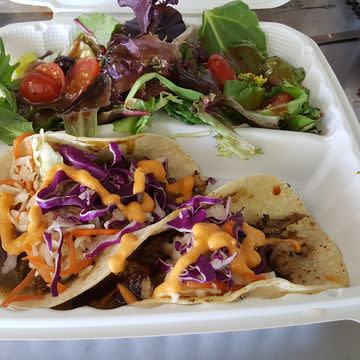 Creole fish tacos