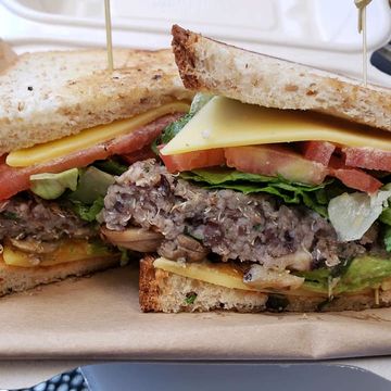 The Ville’s Herbed Black Bean & Quinoa Patty Melt