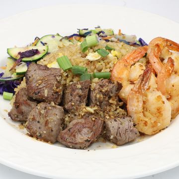 Hibachi Plate - Steak + Shrimp - half
