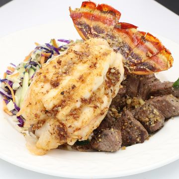 Hibachi Lobster Plate - Lobster Tail + Steak 