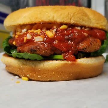 Vegan ChiKn Parm w/ Fries