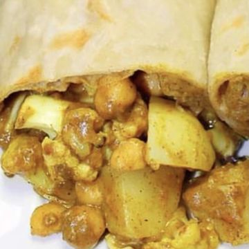 Vegetable Roti, Vegan.