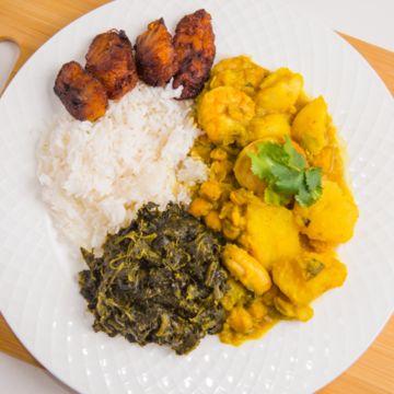 Curry Shrimp Platter