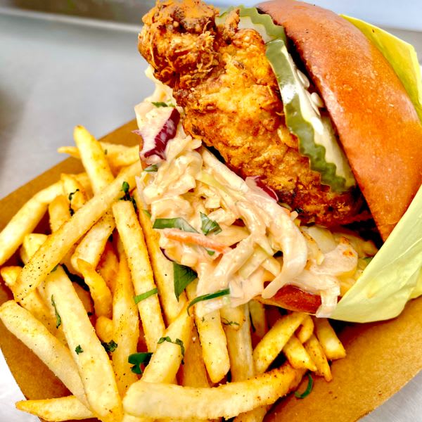 Lemongrass Fried Chicken Sandwich w/ French Fries 