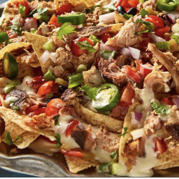Shredded Chicken Loaded Nachos 