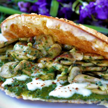 Mushroom Pesto Wafflewich