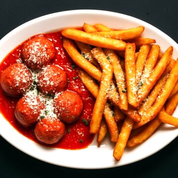 French Fries w/ Meatballs