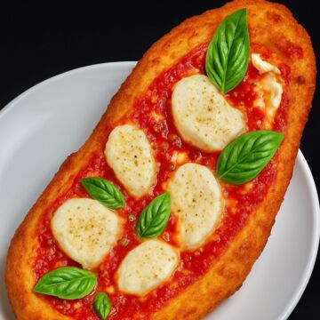 Fried Pizza Margherita (Vegetarian)