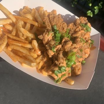 Louisiana Fried Oyster Mushrooms and Fries