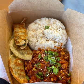 Spicy BBQ Pork & Mandu(Korean Dumplings)