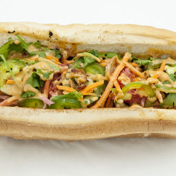 Banh Mi Bacon Wrapped Dog 