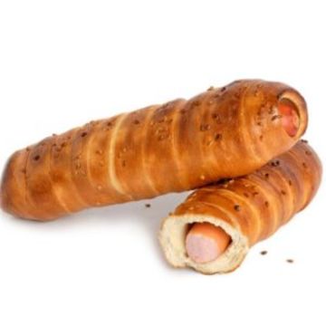 Nathan's all beef pretzel dog