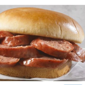 Smoked Beef Sausage Sandwich