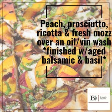 Peach 🍑 & Prosciutto Pizza Special