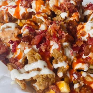 Buffalo Chicken Bacon Ranch Fries