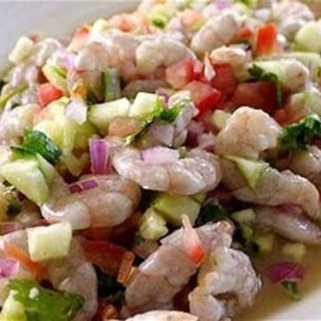 Mix Ceviche of Fish & Shrimp (Ceviche Mixto de Camaron y Pescado) 