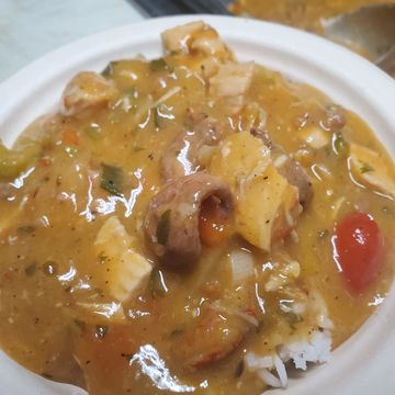 Etouffee with Crawfish, Chicken & Andouille Sausage  over Basmati Rice