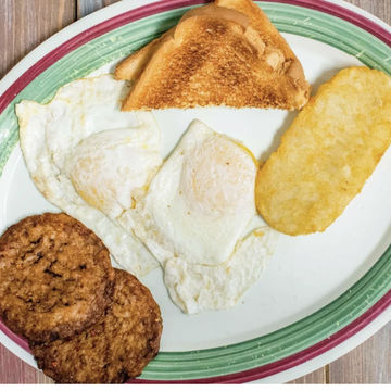 Two eggs two sausage