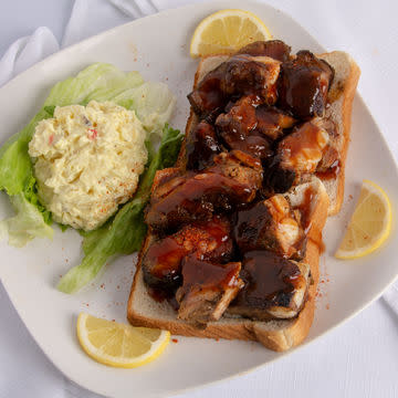 Tender Smoked "St Louis" Rib Tips & 1 Side Choice