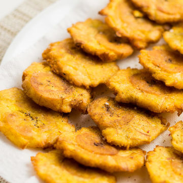Small Fried Plantains (Tostones)