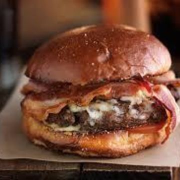 Single Bacon Cheese Burger & Fries 