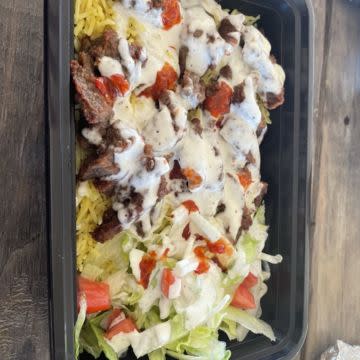 Beef Gyro Over Rice