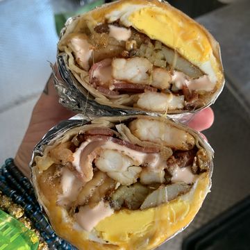 California Shrimptruck Breakfast Burrito