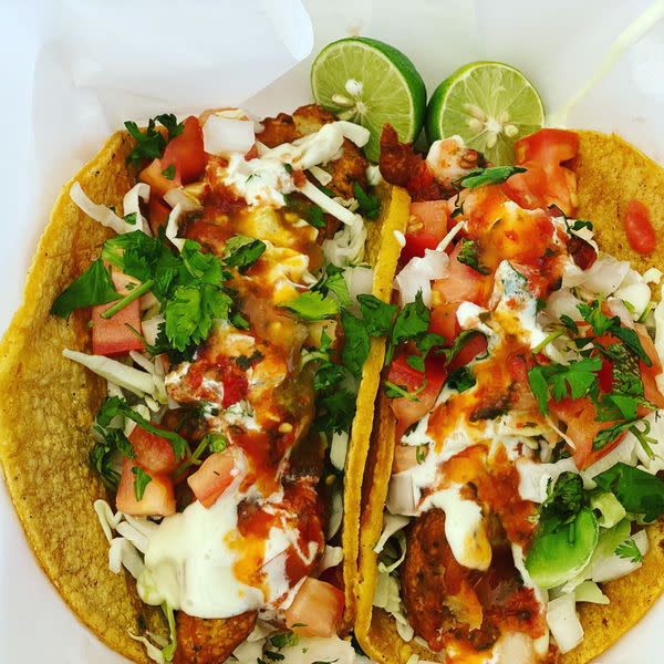 Three Fish Tacos Baja Style