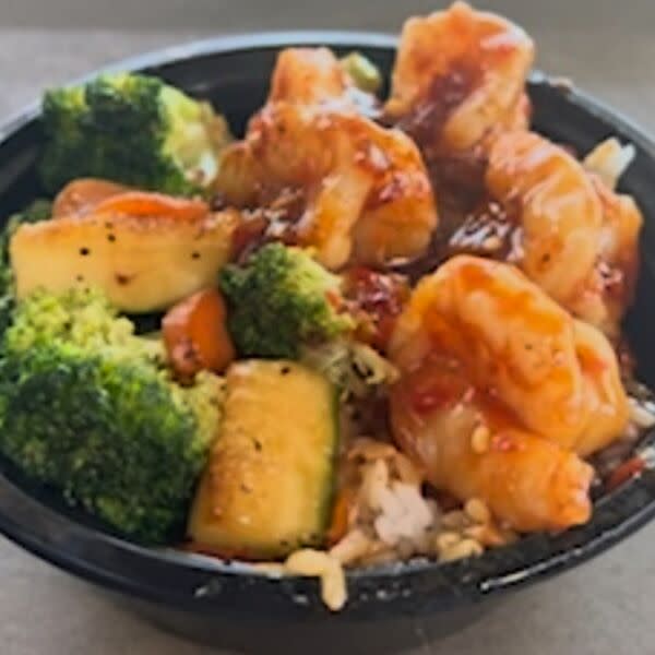 Shrimp fried rice bowl