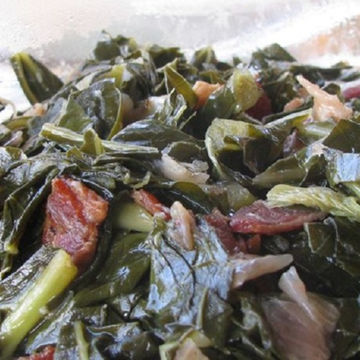 Southern style African collard greens with or without smoked turkey