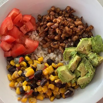 Spicy Walnut Vegan Bowl