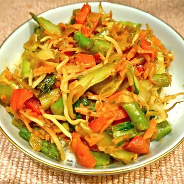 Coconut curry stir fried vegetables