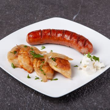 Kielbasa with 5 Pierogies