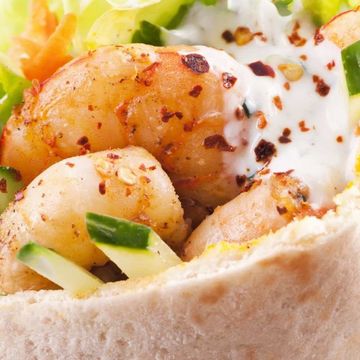 Mediterranean Shrimp Wrap 