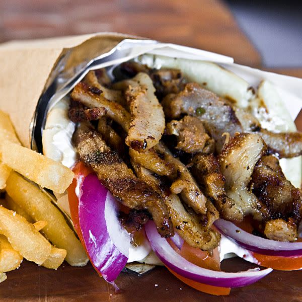 Pork Gyros in Pita