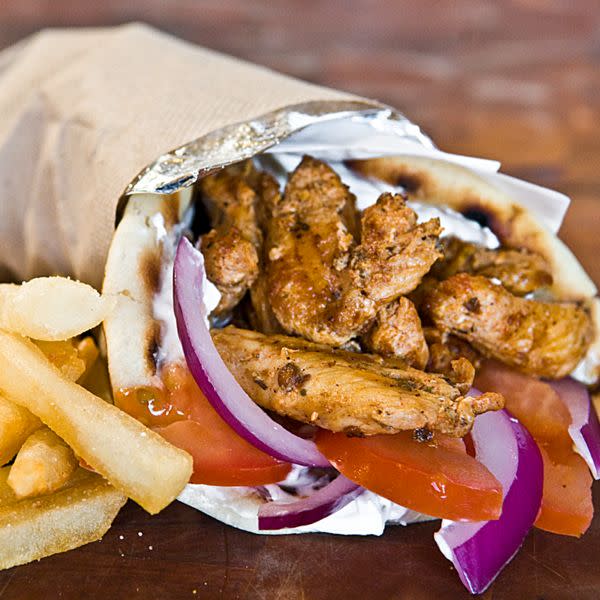 Chicken Gyros in Pita Combo Plate 