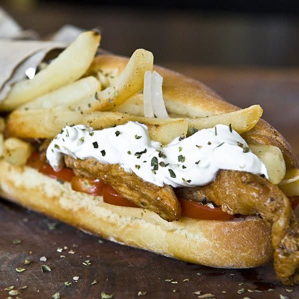 Chicken Gyros in Vromiko Bread