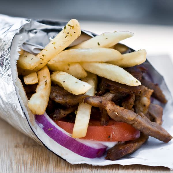 Pork Gyros in Pita Combo Plate