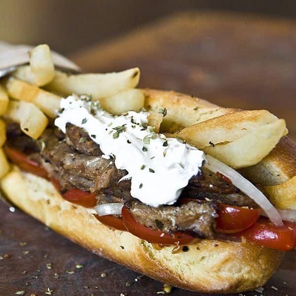 Pork Gyros in Vromiko Bread