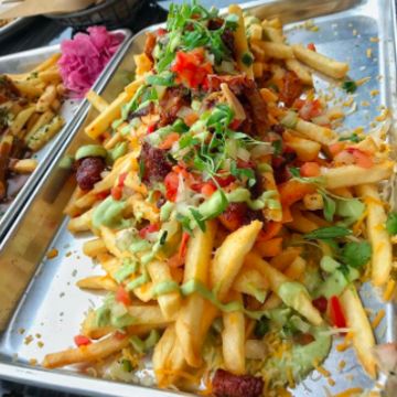 Spicy KBBQ Chicken Loaded Fries