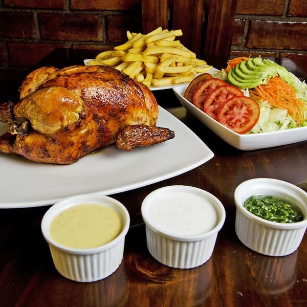 1/4 Chicken (dark meat) served with 2 sides