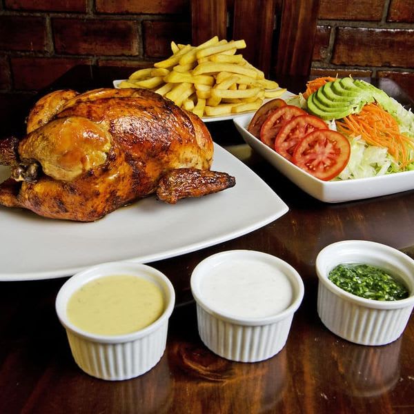 1/4 Chicken (white meat) served with 2 sides