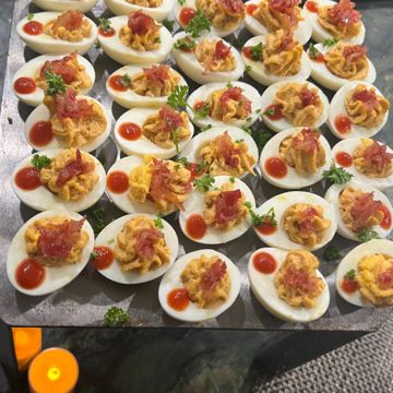 Siracha Deviled Eggs