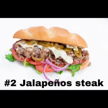 #2 jalapeños cheese steak 