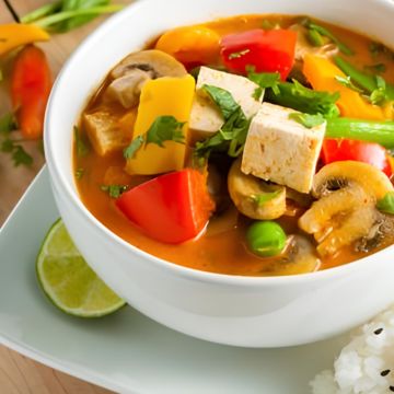 Tofu w/ Rosemary Butter Sauce & Veggies (V) (4)