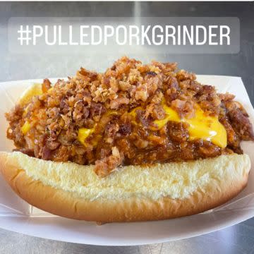 BBQ Pork Belly  Grinder with Cheese