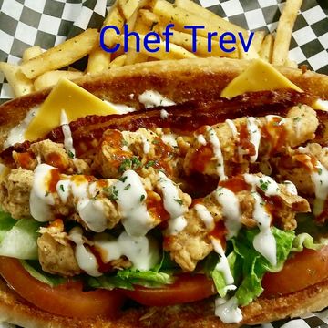 Bacon Ranch Kicking Chicken Po'Boy