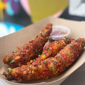 Fruity Pebbles Chicken Tenders w/ Fries