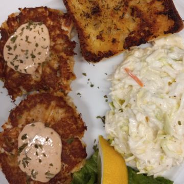 CRAB CAKES W/ SIDE