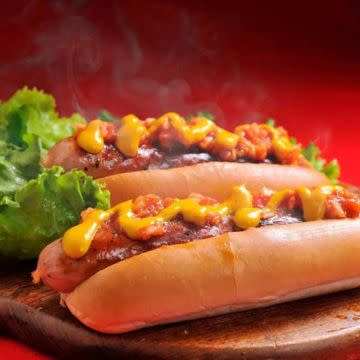 All beef hot dog 